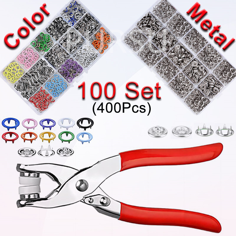 Snap Button Plier - 100 комплектов плоскогубцев, автоматические плоскогубцы для