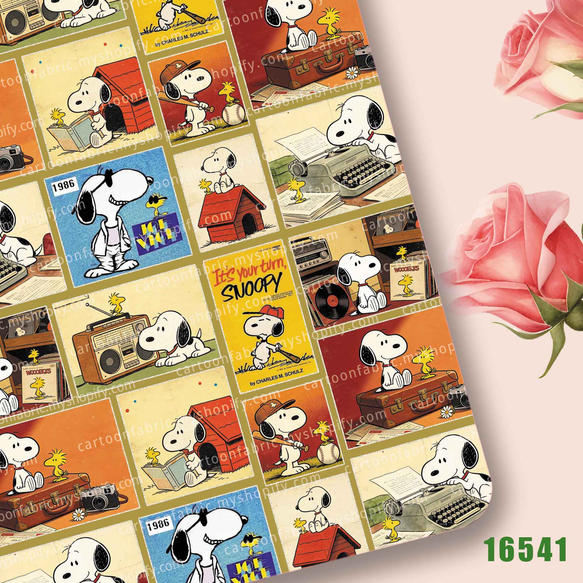 Sewing Textiles - Ткань TAKARA TOMY Snoopy 140x50 см