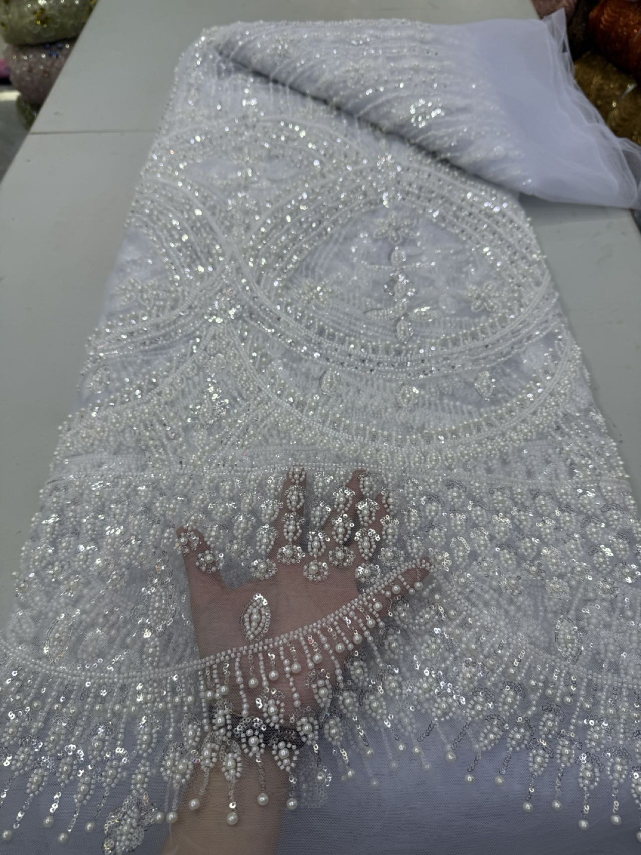 Sewing Net - Роскошная африканская кружевная ткань с пайетками